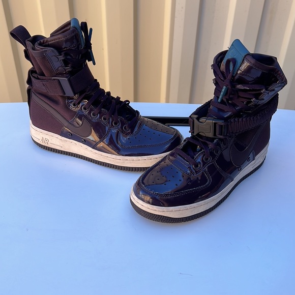 Nike Air SF AF 1 Purple Shoes AU 7, ER 38, cm 24 | As-is Missing 2 Belts Accesor - Picture 2 of 16